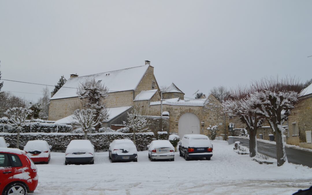 Ableiges sous la neige